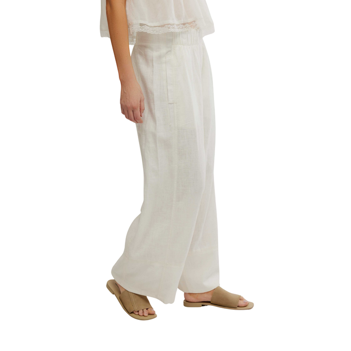 Day's End Linen Pull-On in Ivory - Madison's Niche