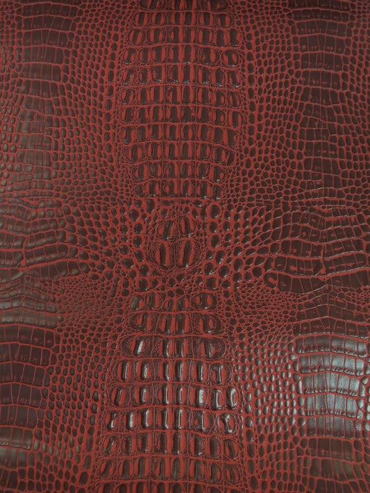Deadpool Red AquaGuard &reg; Crocodile Marine Vinyl Fabric / Sold By The Yard