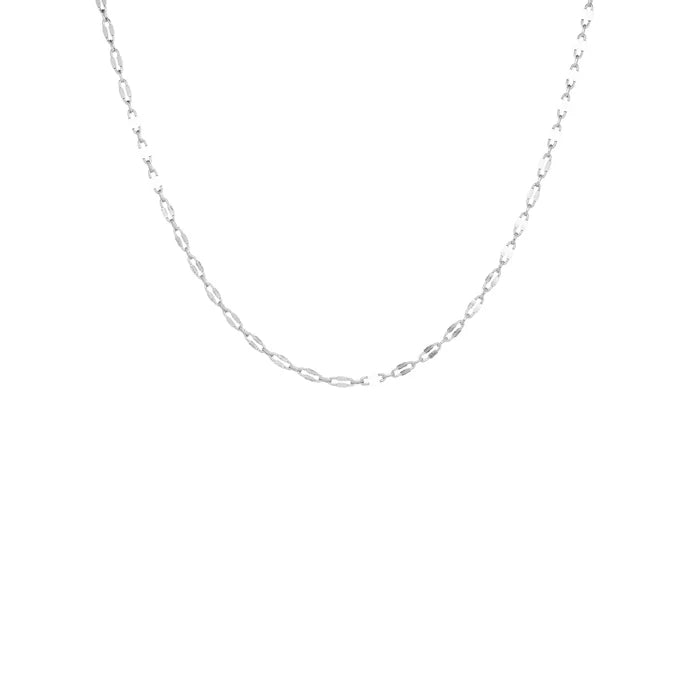 Delicate Sequin Chain Necklace in Silver - Madison's Niche