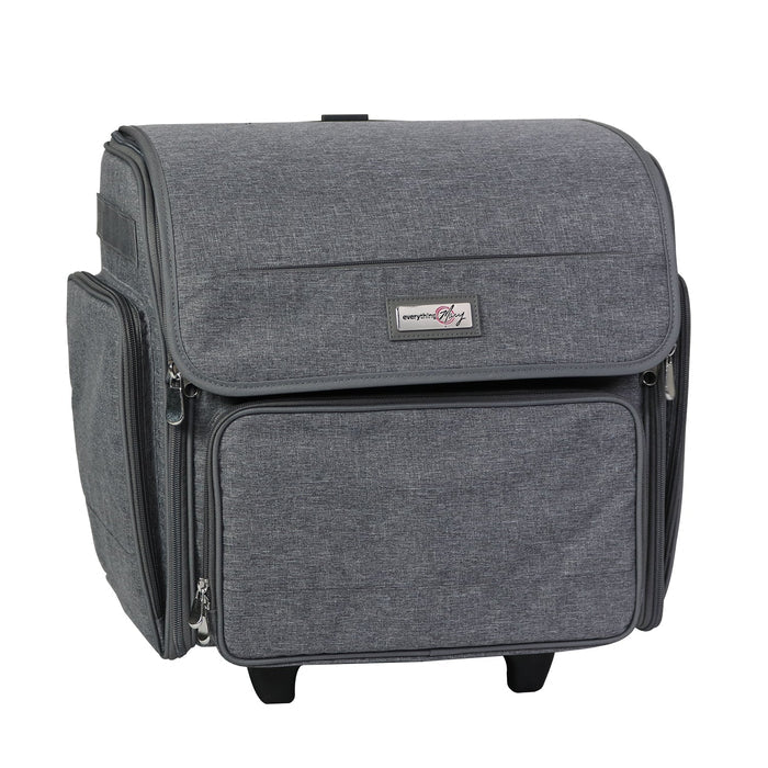 Deluxe Collapsible Rolling Craft Case, Heather