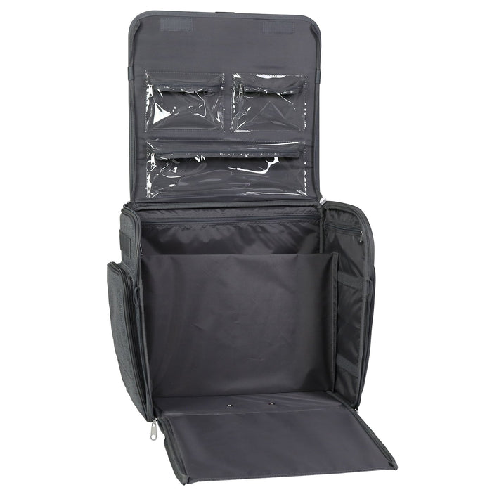 Deluxe Collapsible Rolling Craft Case, Heather