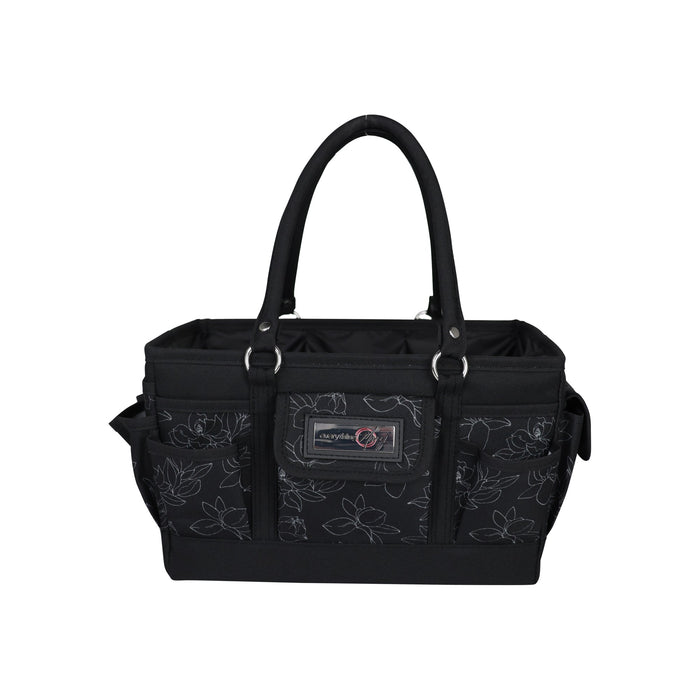 Deluxe Store & Tote Craft Organizer, Black & White Floral