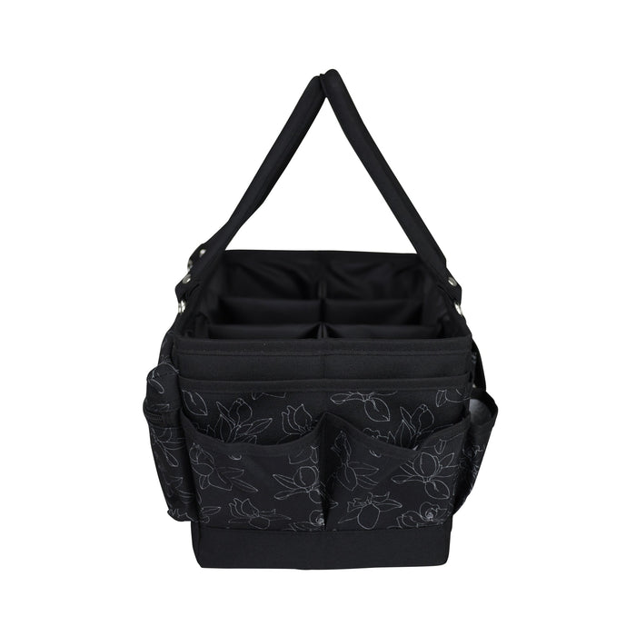 Deluxe Store & Tote Craft Organizer, Black & White Floral