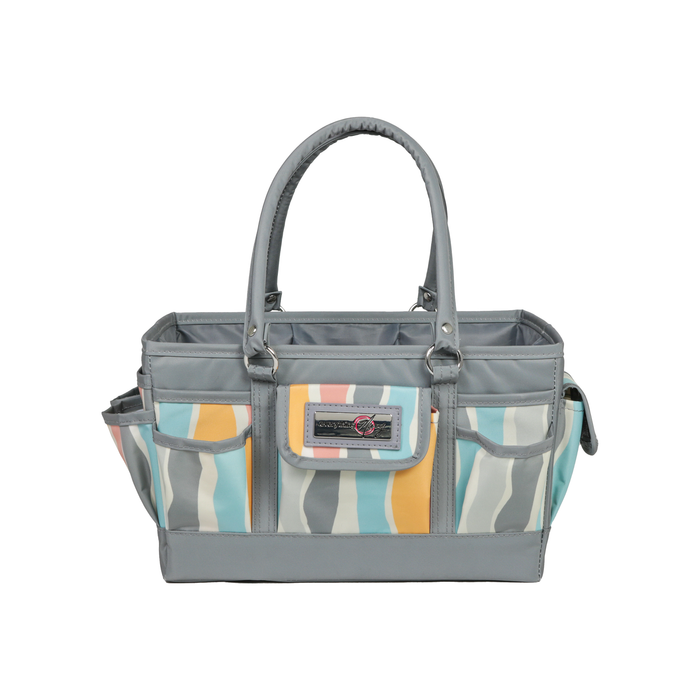Deluxe Store & Tote Craft Organizer, Grey Stripes