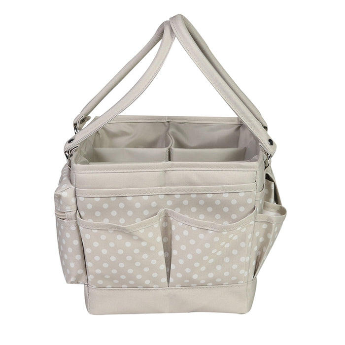 Deluxe Store & Tote Craft Organizer, Tan Dot