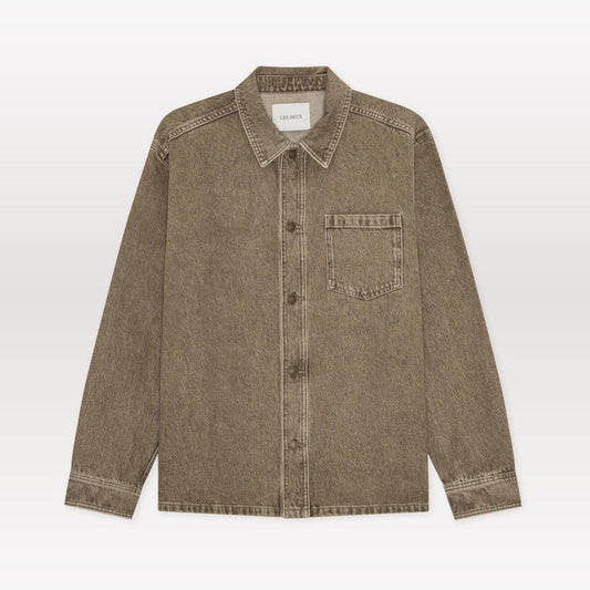 Denim Overshirt - Light Brown Wash