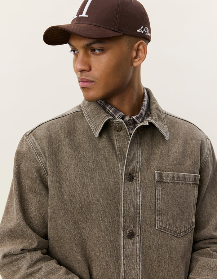 Denim Overshirt - Light Brown Wash