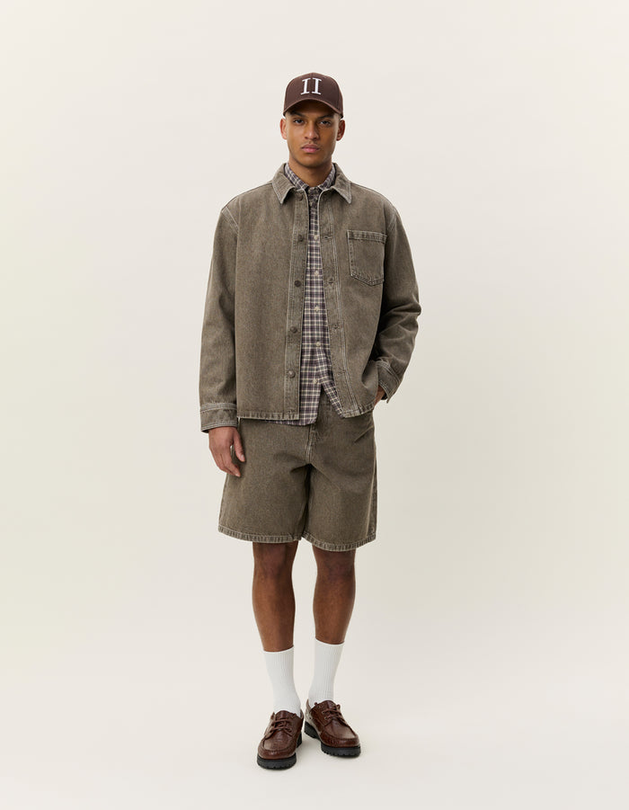 Denim Overshirt - Light Brown Wash