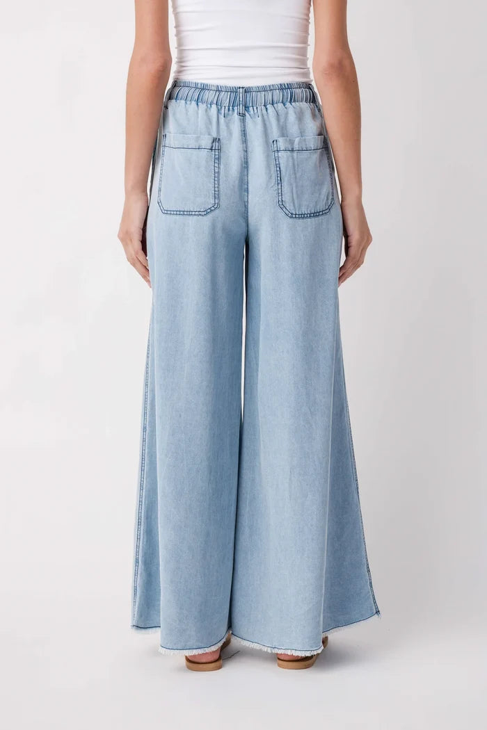 Denim Tencel Wide Leg Pant - Madison's Niche