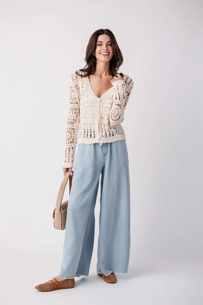 Denim Tencel Wide Leg Pant - Madison's Niche