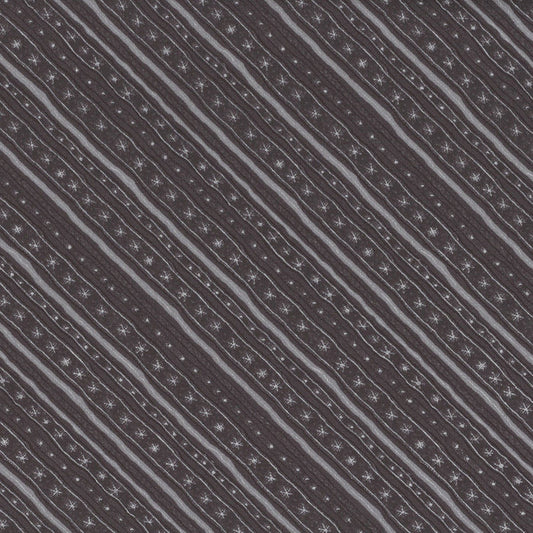 Diagonal Stripe on Black 100% Cotton Price per Yard