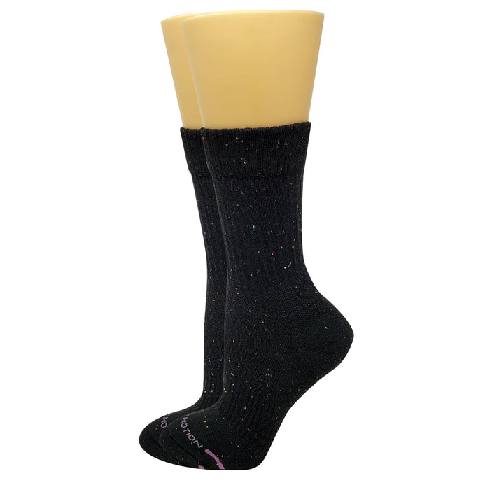 Dr. Motion Women's Outdoor Compression Crew Socks Nep Yarn