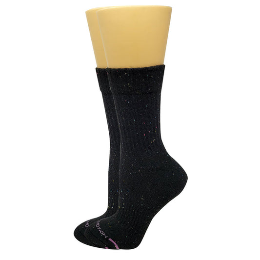 Dr. Motion Women's Outdoor Compression Crew Socks Nep Yarn