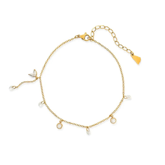 Droplet Anklet in Gold - Madison's Niche