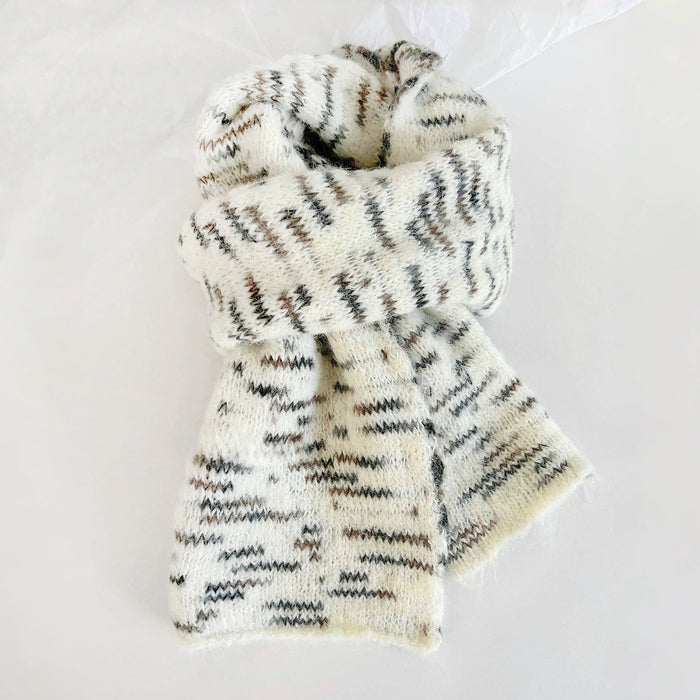 Close-up of Dual-Sided Aurora Texture Soft Scarf, great for office layering and commuting.