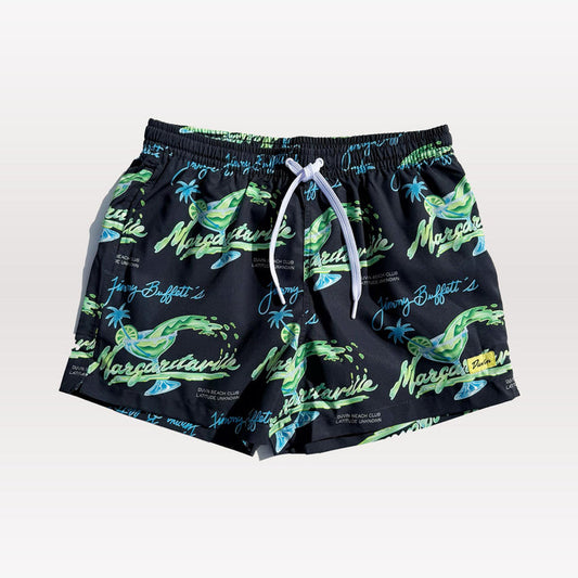 Duvin X Margaritaville Glass Swim Shorts - Black
