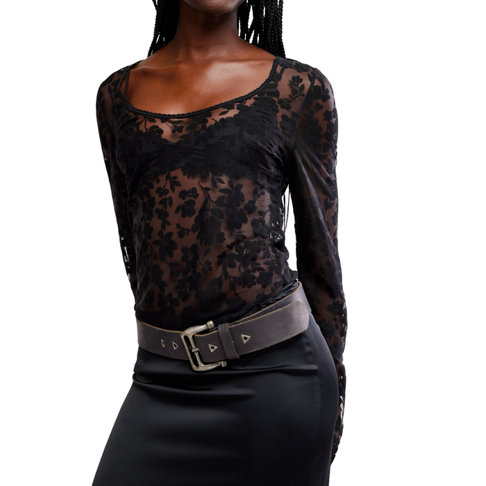 Early Sunsets Layering Top in Black
