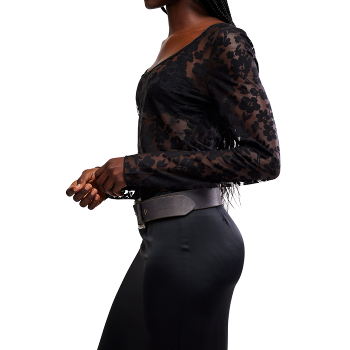 Early Sunsets Layering Top in Black