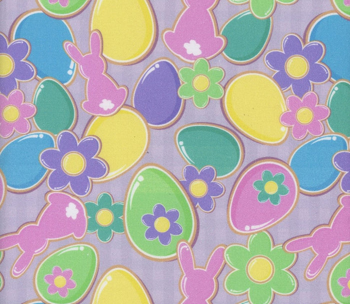Easter Egg Cookies on Pink 100% Cotton Price per Yard