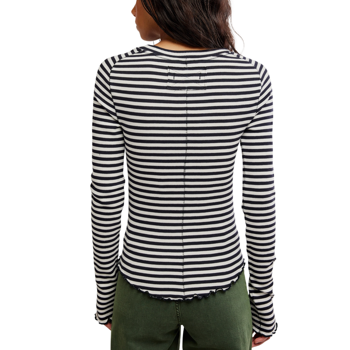 Easy Does It Striped Tee in Black