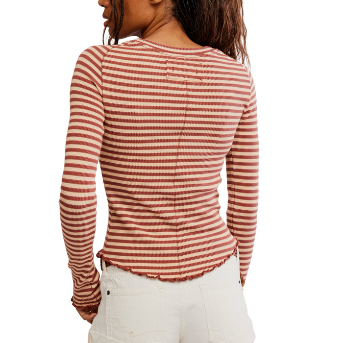 Easy Does It Striped Tee in Brown