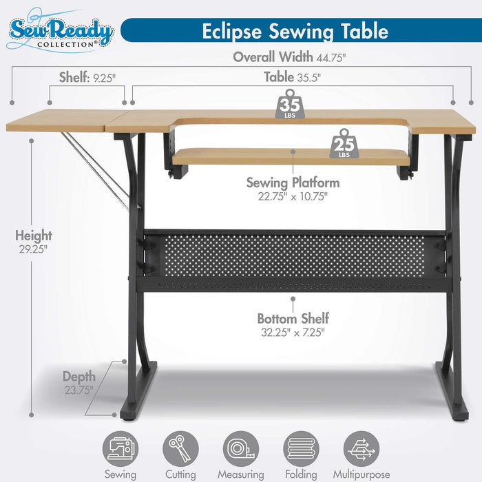 Eclipse Hobby Table Black / Maple