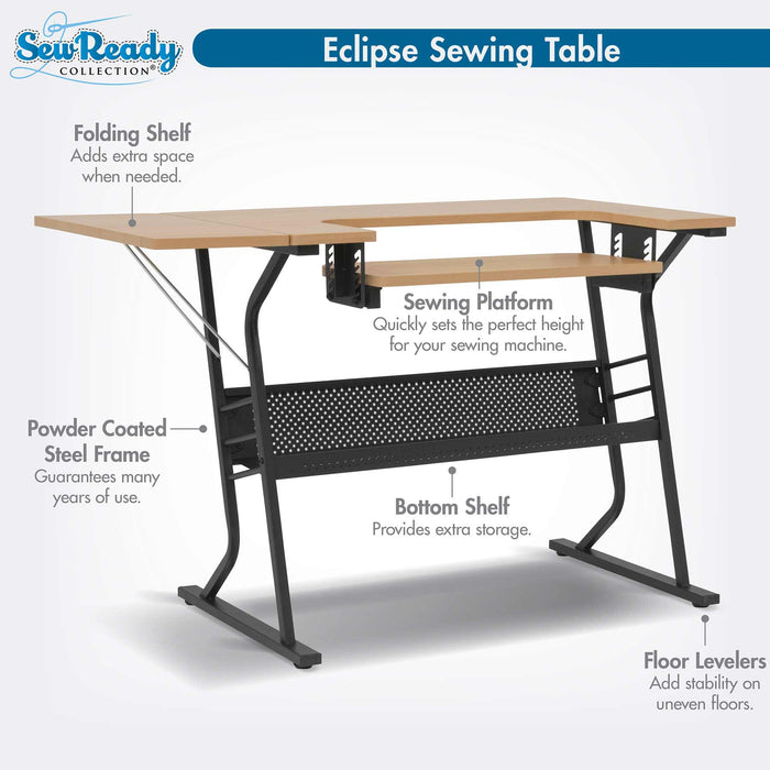 Eclipse Hobby Table Black / Maple