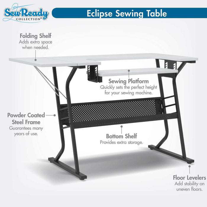 Eclipse Hobby Table Black / White