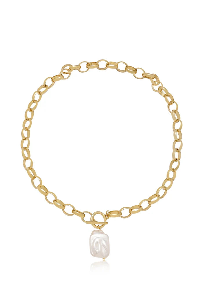 Edge of Water Pearl 18K Necklace - Madison's Niche