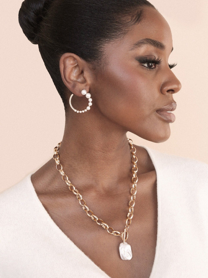 Edge of Water Pearl 18K Necklace - Madison's Niche
