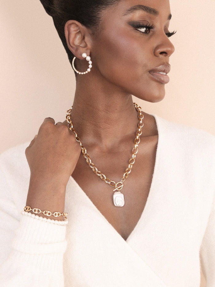 Edge of Water Pearl 18K Necklace - Madison's Niche