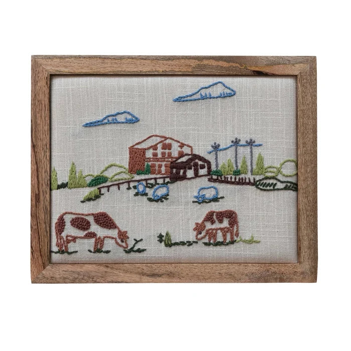 Embroidered Farm Wall Art - Madison's Niche