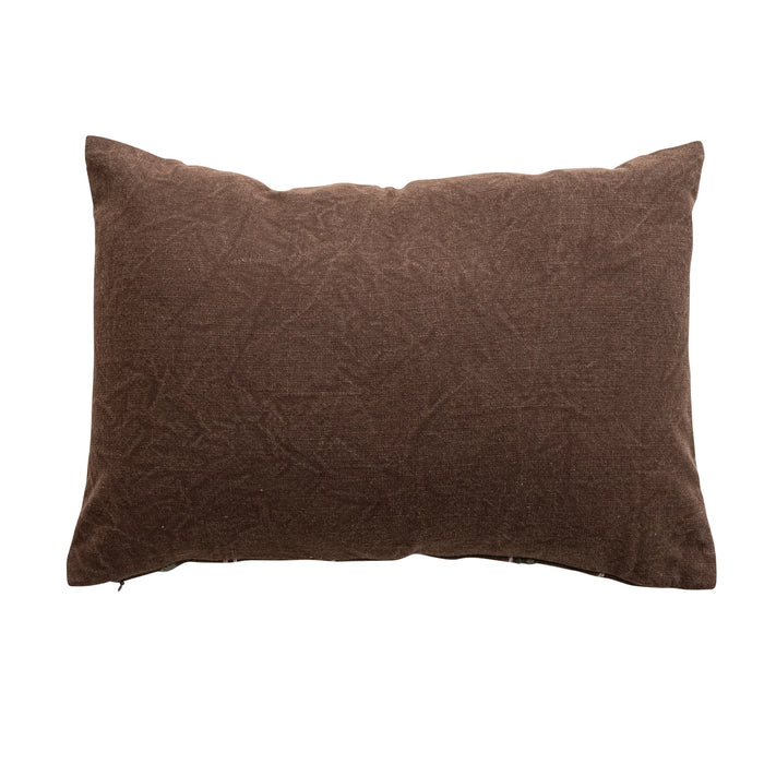 Embroidered Flower Lumbar Pillow - Madison's Niche