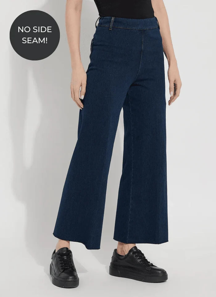 Erin Hi Waist Wide Leg Denim in Indigo - Madison's Niche