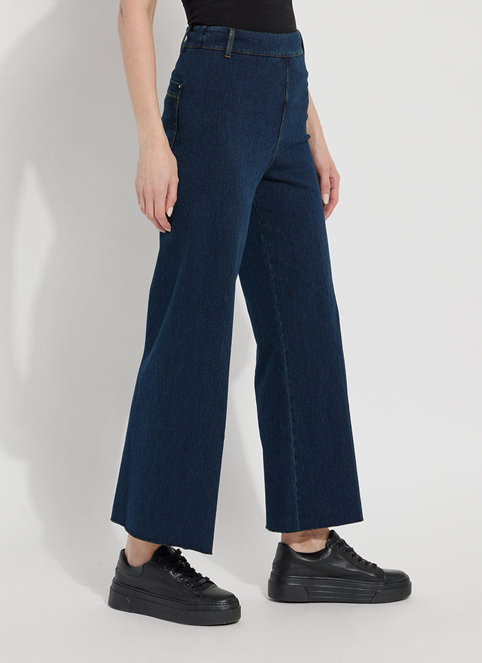 Erin Hi Waist Wide Leg Denim in Indigo - Madison's Niche