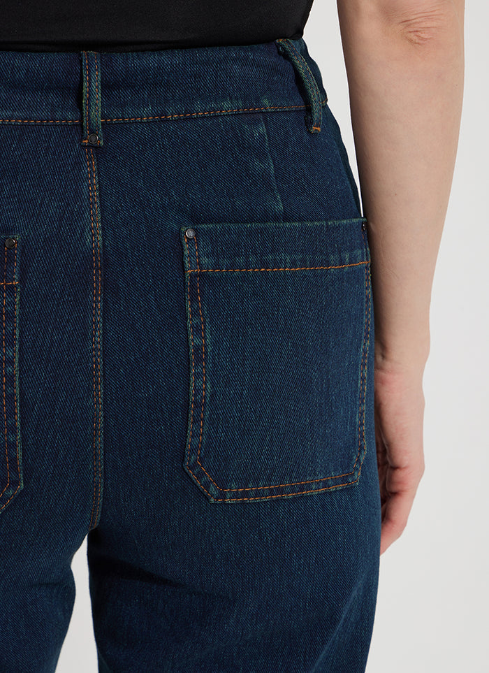 Erin Hi Waist Wide Leg Denim in Indigo - Madison's Niche