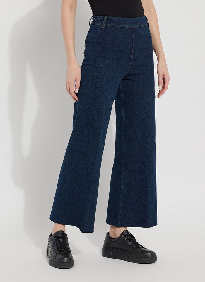 Erin Hi Waist Wide Leg Denim in Indigo - Madison's Niche