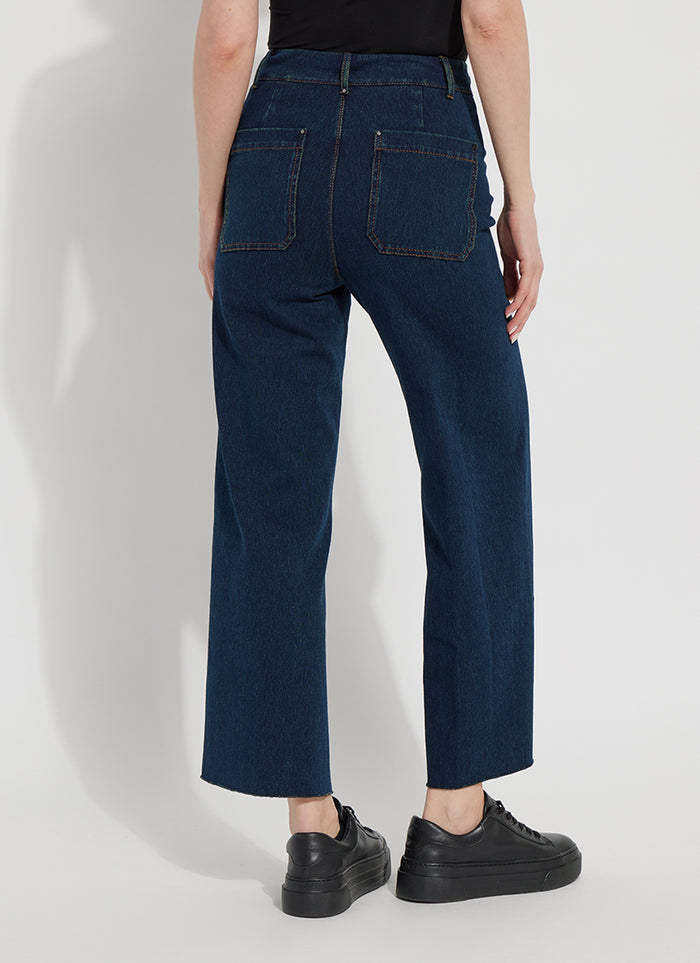 Erin Hi Waist Wide Leg Denim in Indigo - Madison's Niche