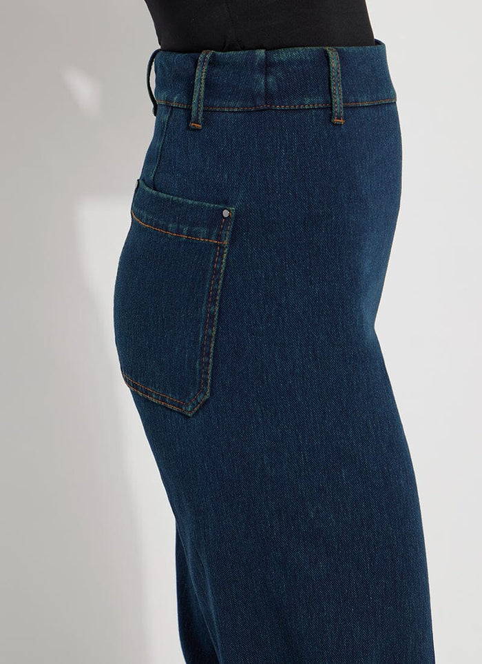Erin Hi Waist Wide Leg Denim in Indigo - Madison's Niche