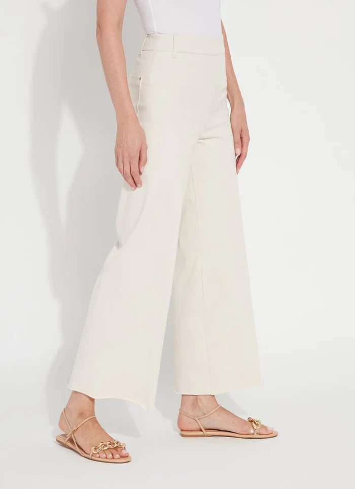 Erin High Waist Wide Leg Denim in Neutrals - Madison's Niche