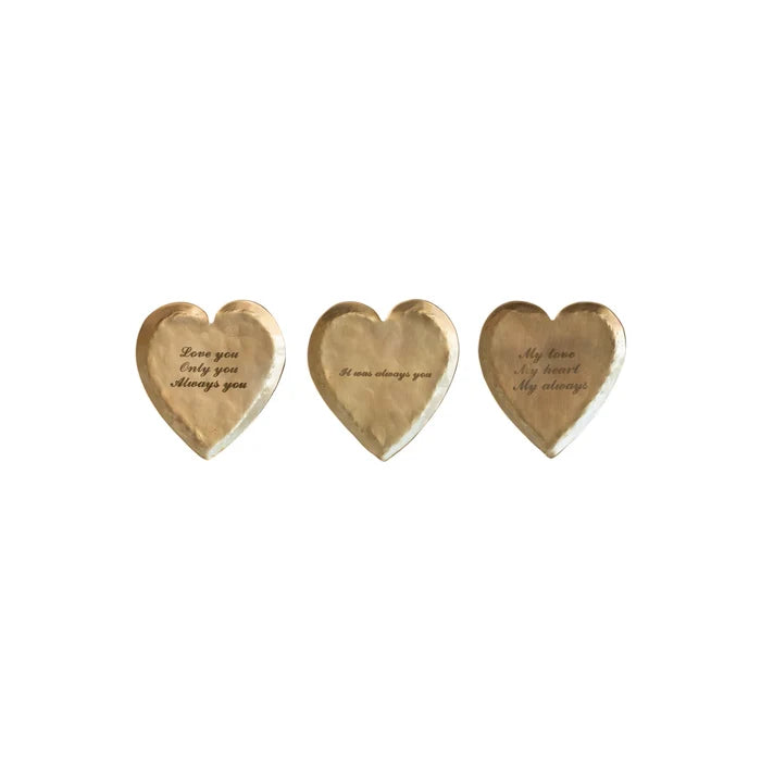Etched Saying Heart Dish - Madison's Niche