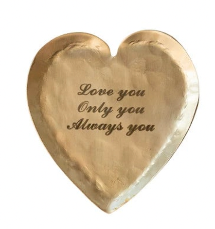 Etched Saying Heart Dish - Madison's Niche