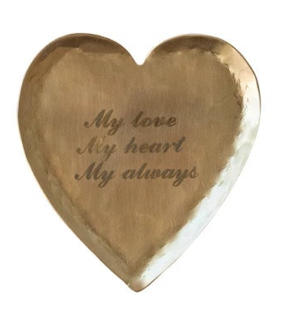 Etched Saying Heart Dish - Madison's Niche