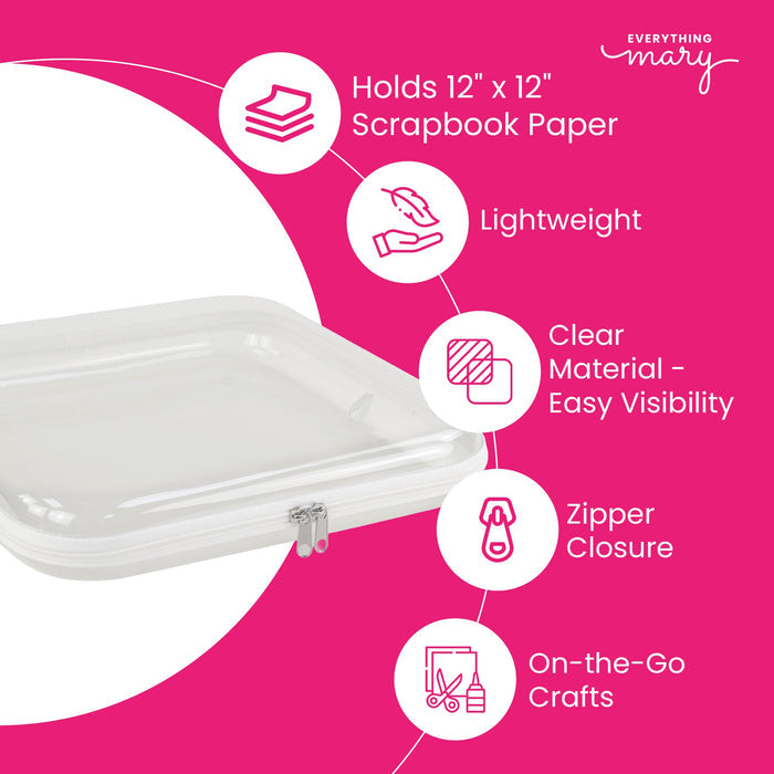 Everything Mary 12x12 Clear Bubble Case –  Portable Craft Project Organizer