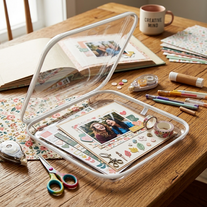 Everything Mary 12x12 Clear Bubble Case –  Portable Craft Project Organizer