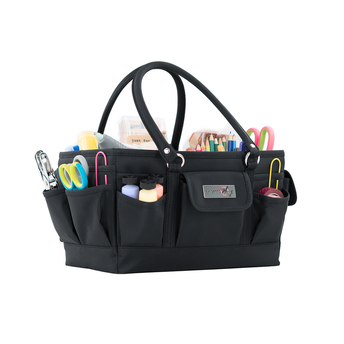 Everything Mary Deluxe Store & Tote Craft Organizer, Black