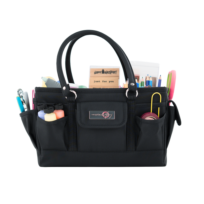 Everything Mary Deluxe Store & Tote Craft Organizer, Black