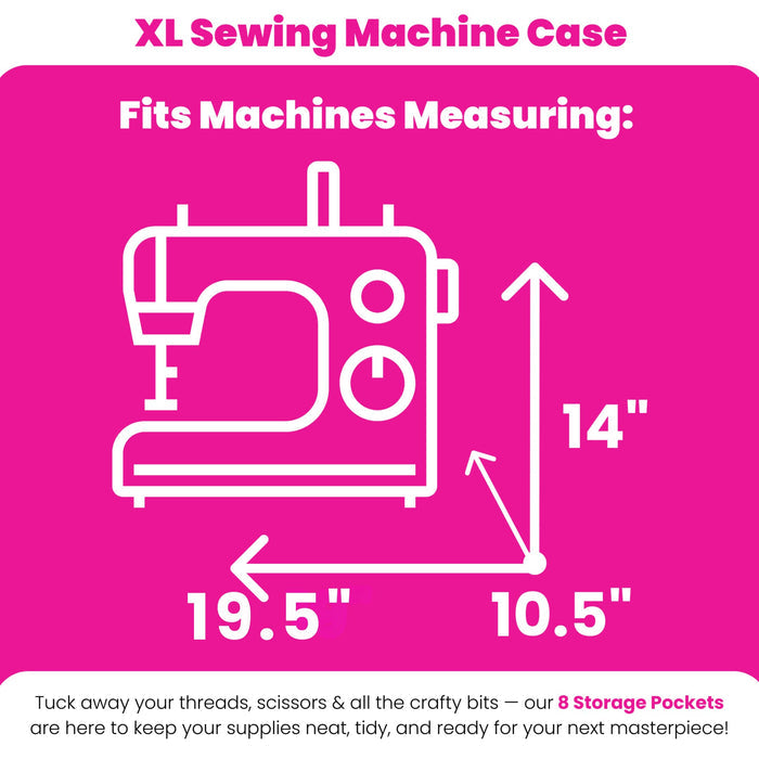 Everything Mary XL 4 Wheel Collapsible Rolling Sewing Machine Storage Case, Black