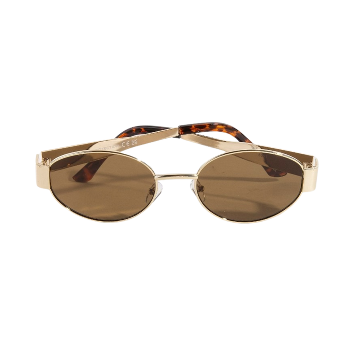 Faye Oval Frame Sunglasses in Brown - Madison's Niche