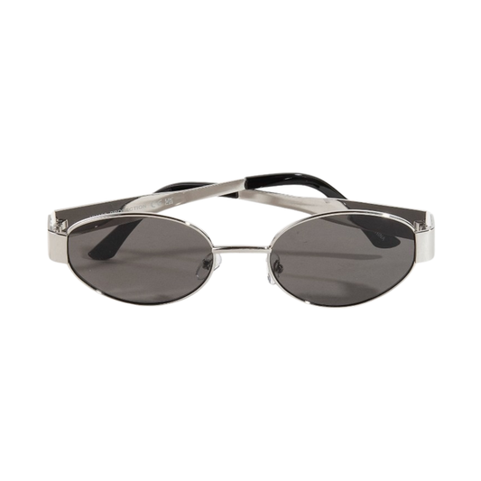 Faye Oval Frame Sunglasses in Silver - Madison's Niche